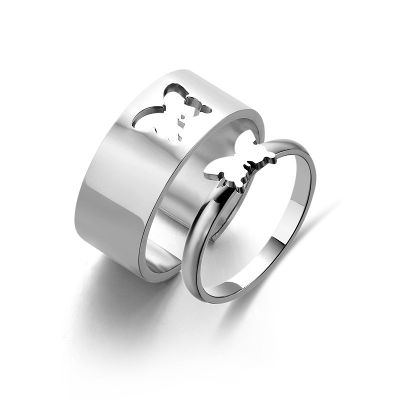 Love cross couple ring