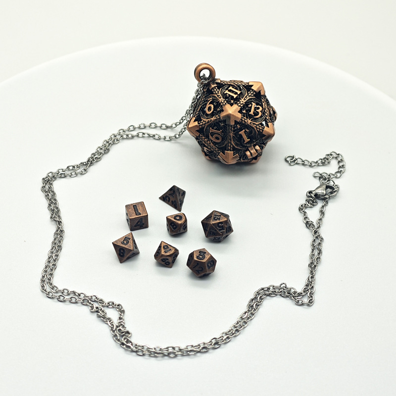 Metal Hollow 6MM Mini Dice Necklace