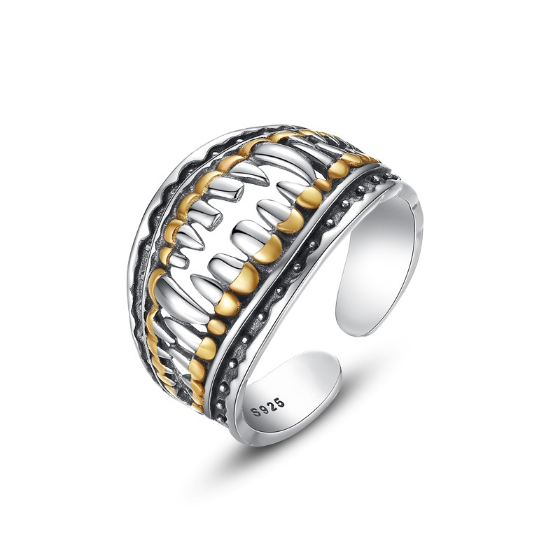 Venom Tooth Domineering Silver Gothic Index Finger Ring