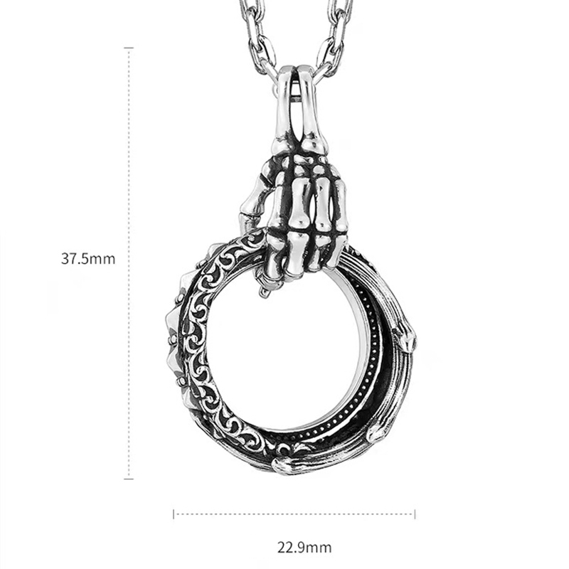 Ring of Hope 3D Skull Necklace