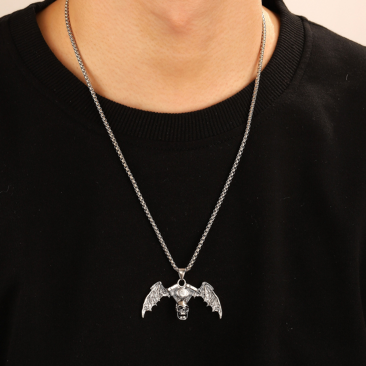 Vintage Dark Skull Necklace