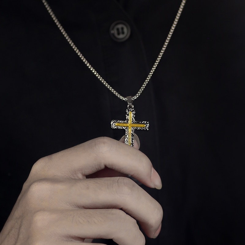 Lava Cross Necklace