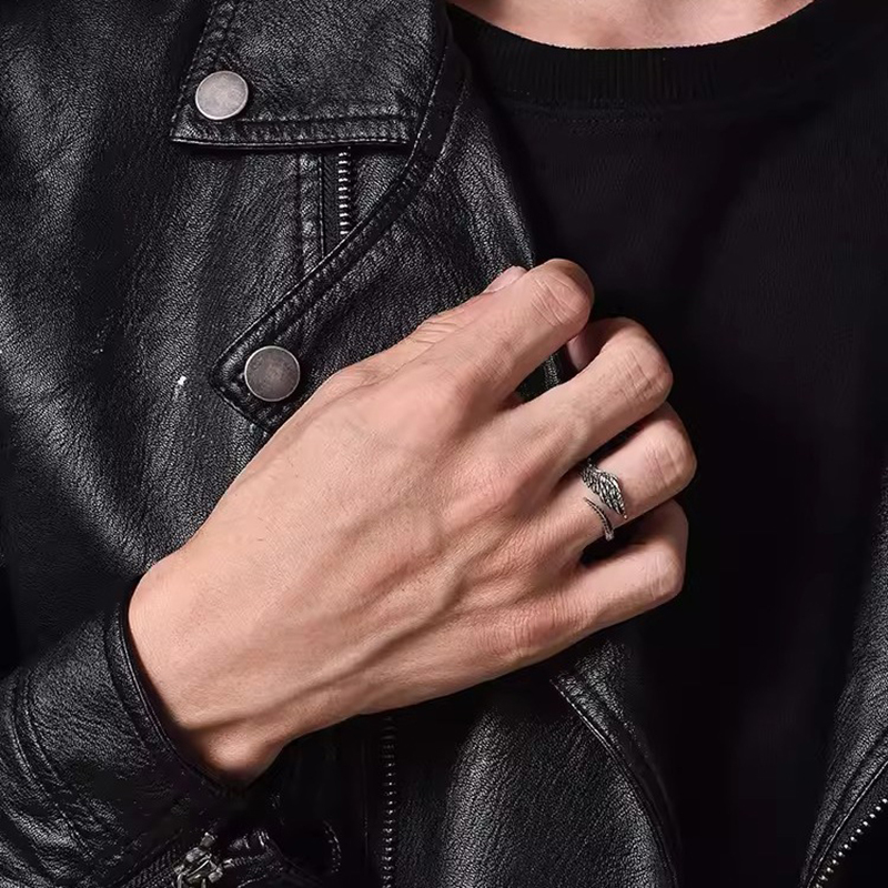 Vintage Sterling Silver Angel Wing Ring