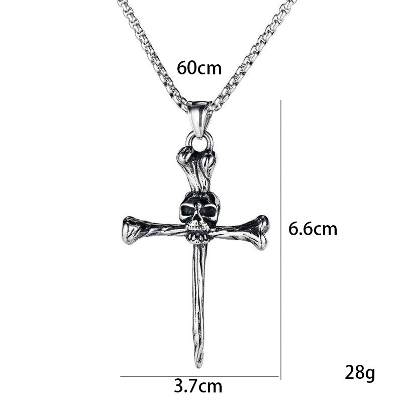 Skull Cross Cast Pendant