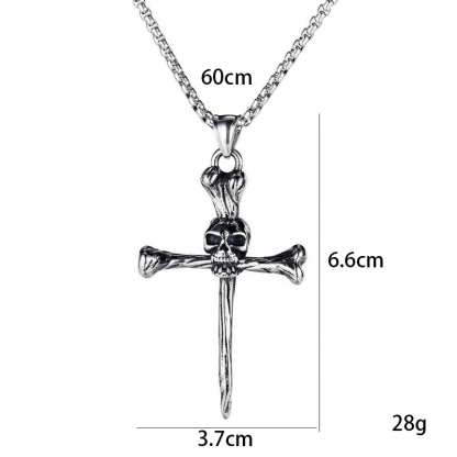 Skull Cross Cast Pendant