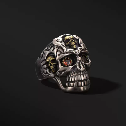 Vintage Skull Sterling Silver Ring