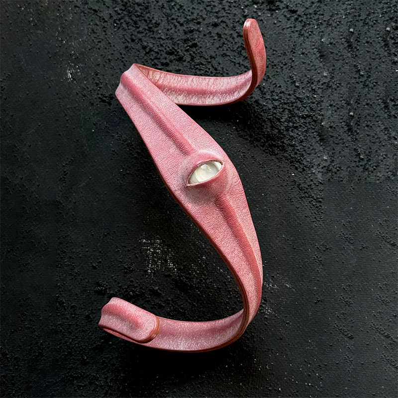 Parasitic leather eyeball handmade ring bracelet
