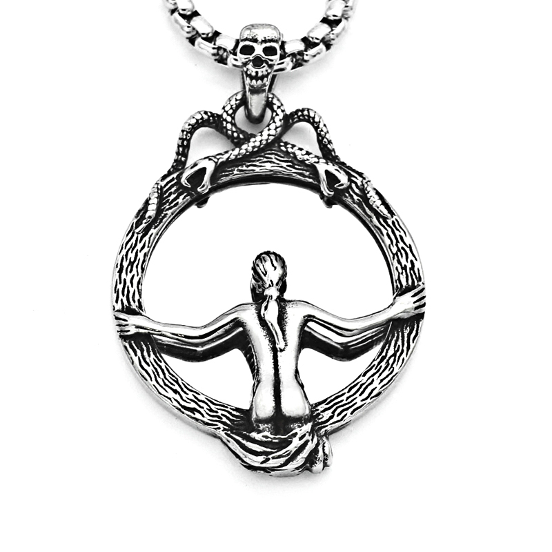 Magic Mirror Skull Pendant Necklace