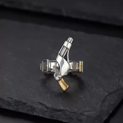 Pistol personality fashion luxury ring