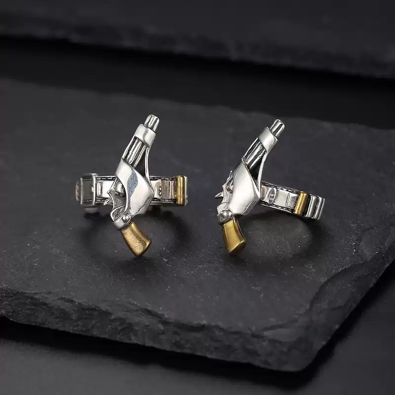 Pistol personality fashion luxury ring