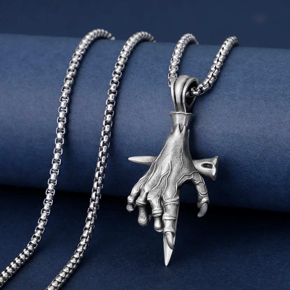 Devil's Hand Nail Cross Pendant