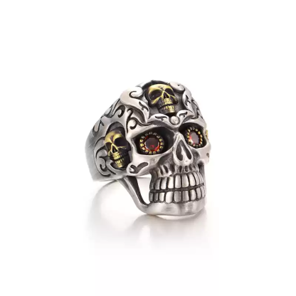 Vintage Skull Sterling Silver Ring
