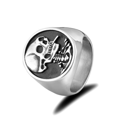 Western Cowboy Skull Ring