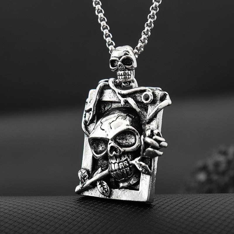 Personalized punk hip-hop retro necklace