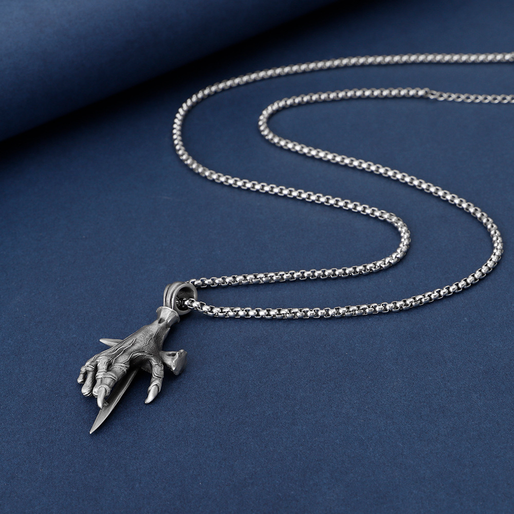 Devil's Hand Nail Cross Pendant