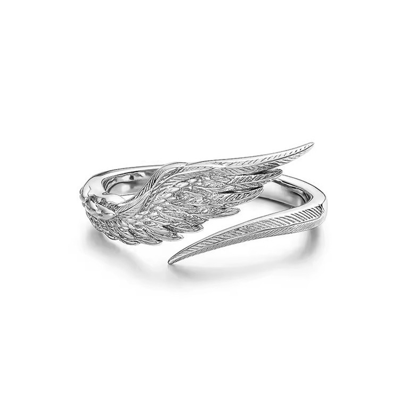 Vintage Sterling Silver Angel Wing Ring