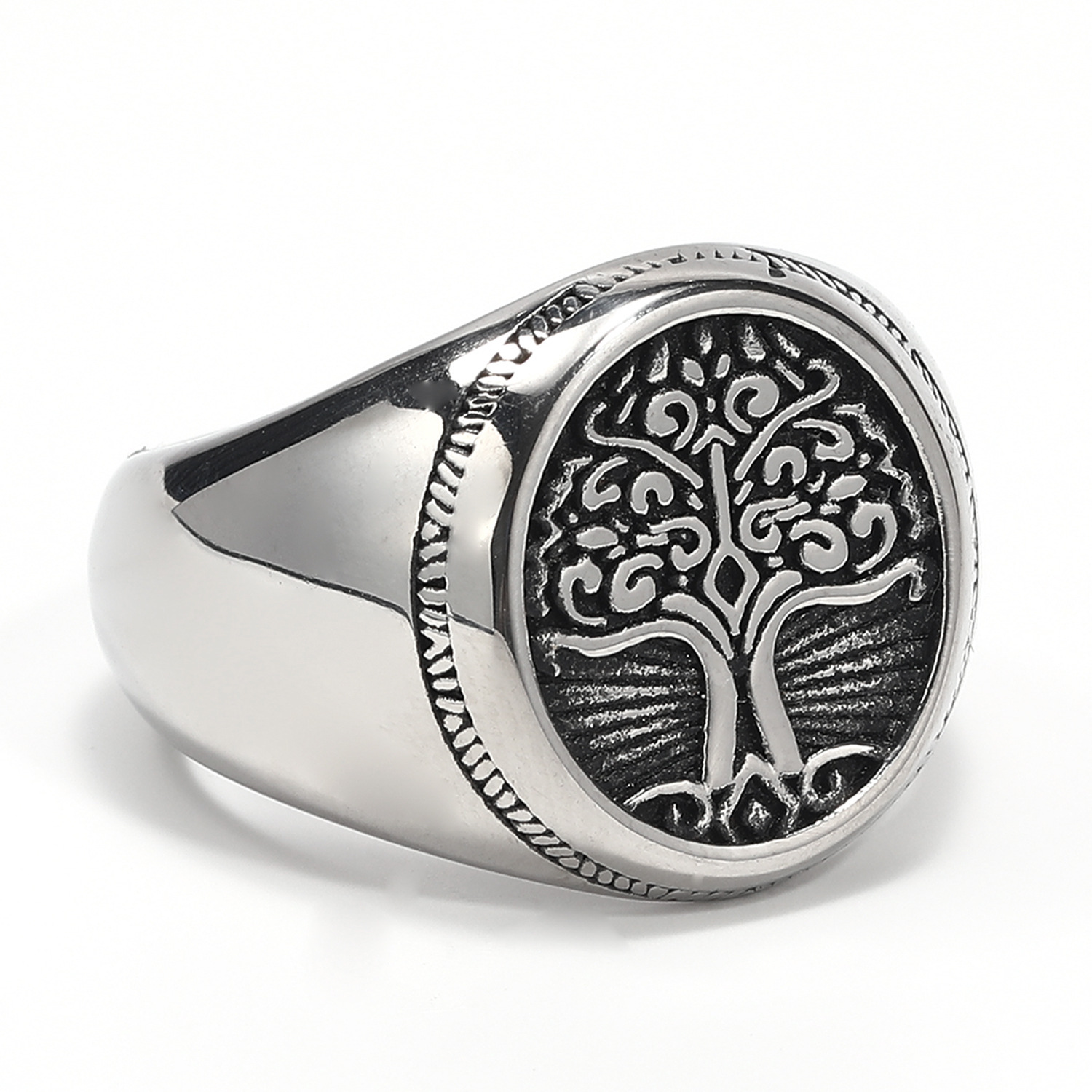 Silver Tree Of Life Signet Ring
