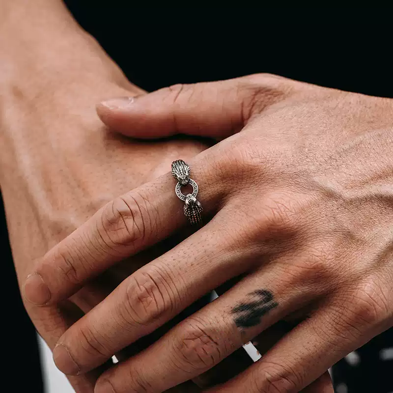 3D snake head ring original design