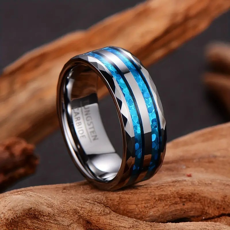 Diamond Cut Faceted Ring