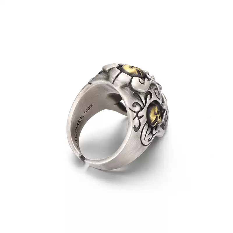 Vintage Skull Sterling Silver Ring