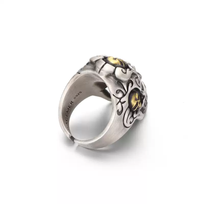 Vintage Skull Sterling Silver Ring
