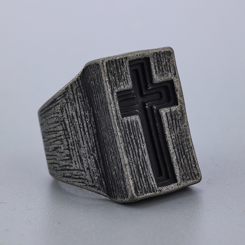 Vintage Heavy Industry Cross Ring