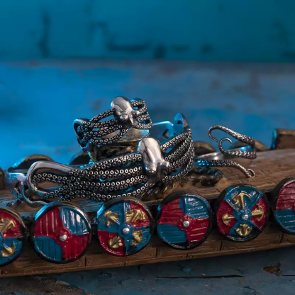 Dark Kraken Octopus Vintage Cast Bracelet
