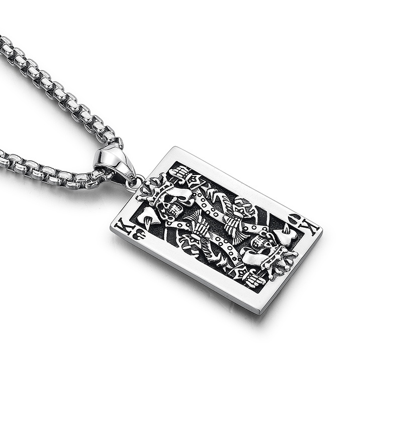Playing Cards King K Necklace
