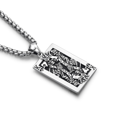 Playing Cards King K Necklace