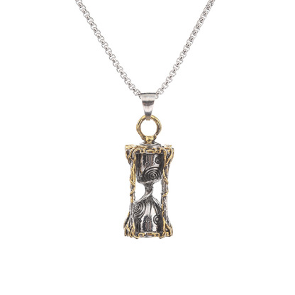 Vintage hourglass necklace
