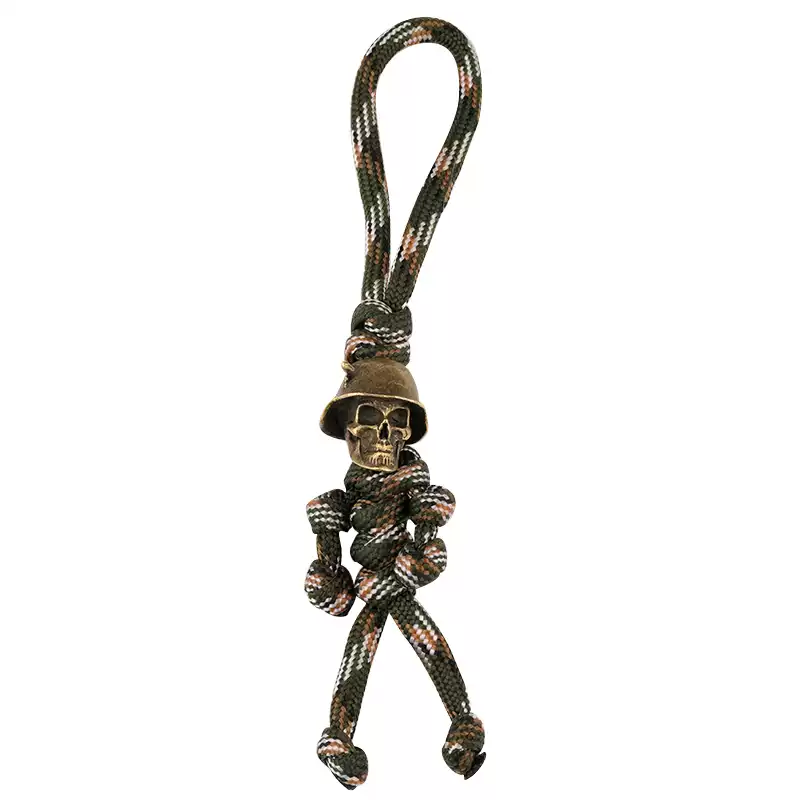 Skeleton Creative Braided Rope Keychain Pendant