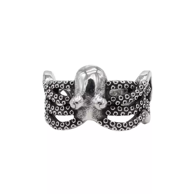 Dark Kraken Octopus Ring