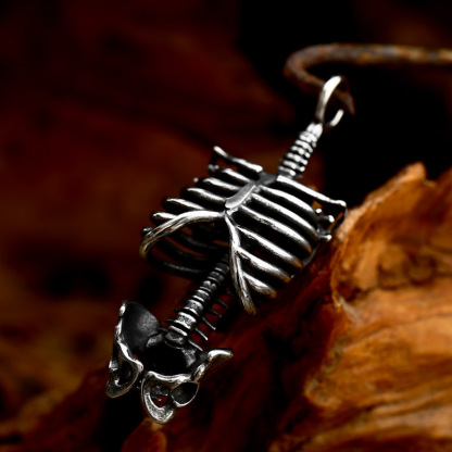 Skull Skeleton Hollow Pendant Necklace