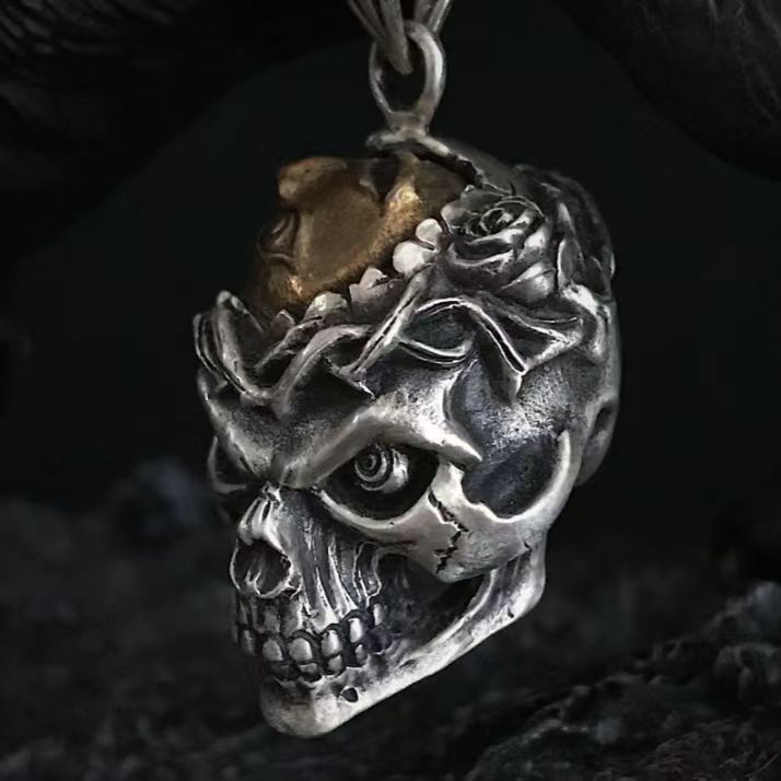 Skeleton Knight Pendant Necklace
