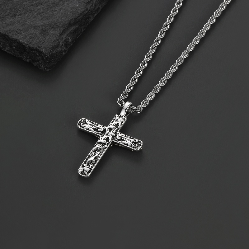 Golden Eagle Cross Necklace
