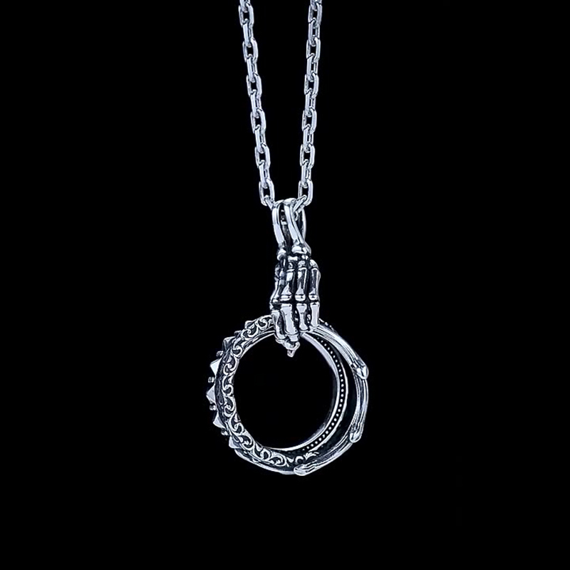 Ring of Hope 3D Skull Necklace