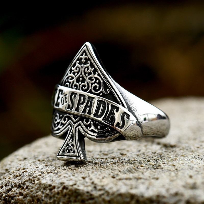 Classic Spade Ace Ring