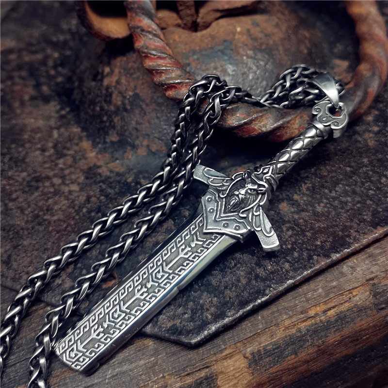 Viking King Broken Sword Necklace