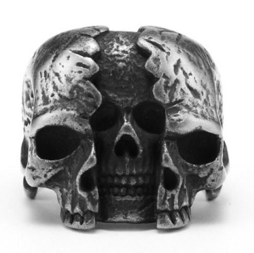 Dark Shattered Skull Ring