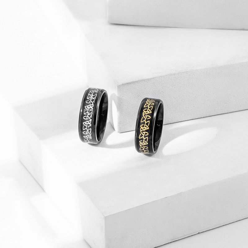 Viking Celtic Knot Carbon Fiber Ring