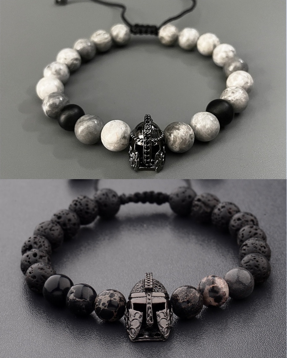 Spartacus Ink Lava Stone Bracelet