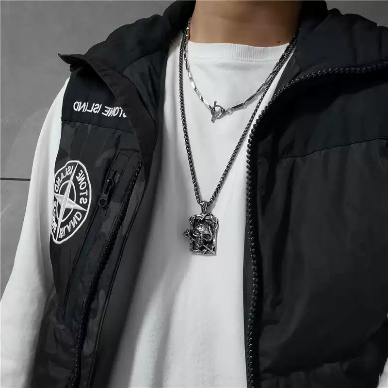 Personalized punk hip-hop retro necklace