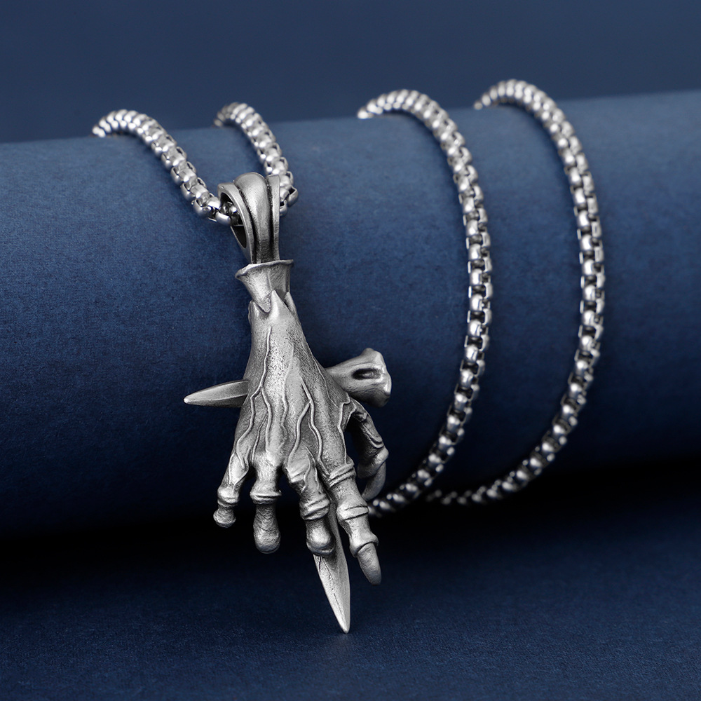 Devil's Hand Nail Cross Pendant