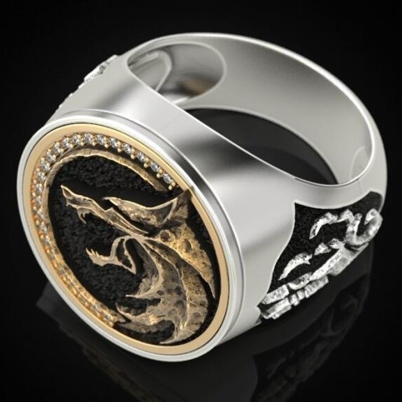 Witch Hunter Wolf Head Ring