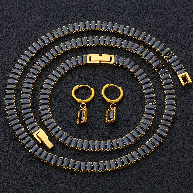 24k gold gemstone bracelet necklace set