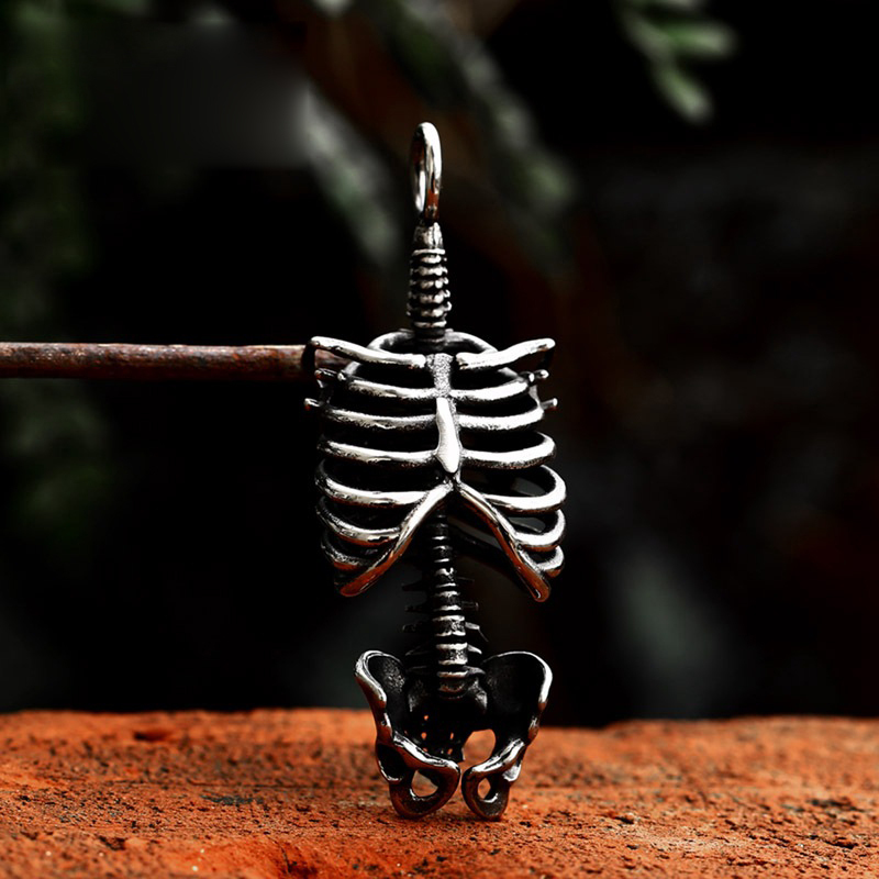 Skull Skeleton Hollow Pendant Necklace