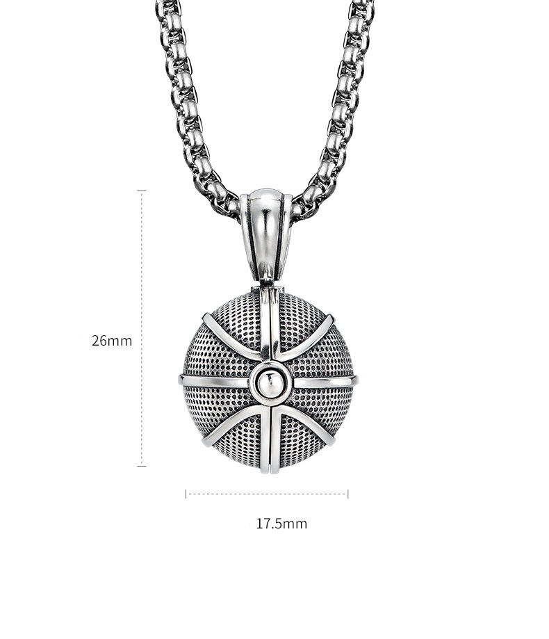 3D basketball necklace