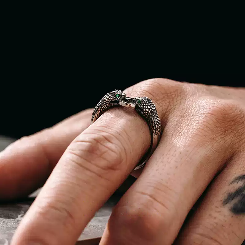 3D snake head ring original design