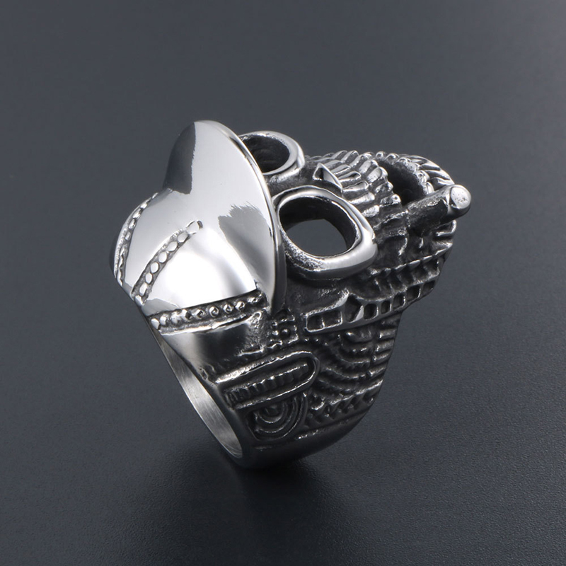 Smoking Ghost Titanium Steel Ring