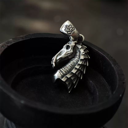 War Horse Skull Pendant Necklace